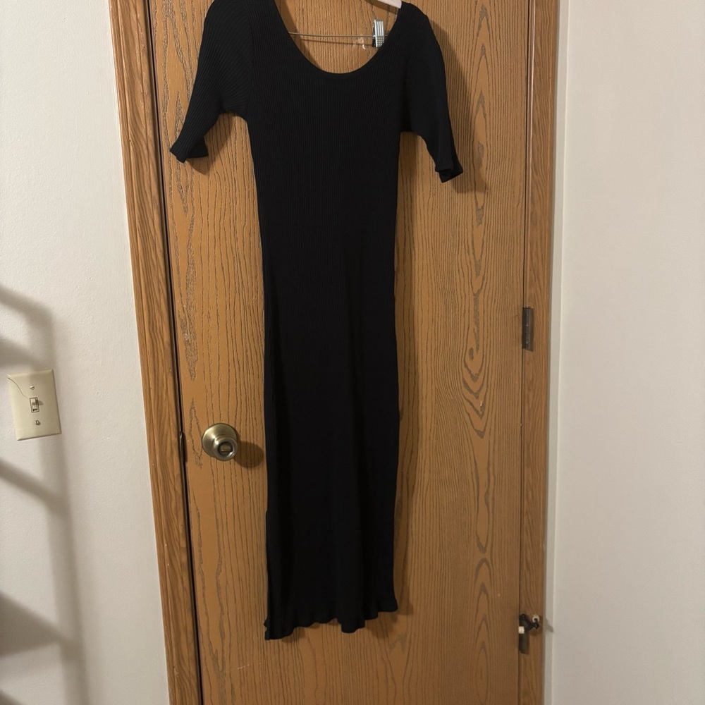ANTHROPOLOGIE NATION LTD RIBBED MIDI DRESS NWOT SZ S - Picture 6 of 8